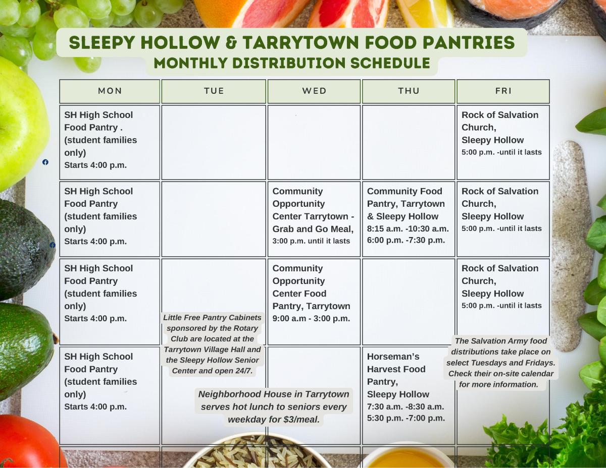 Food Distribution Calendar