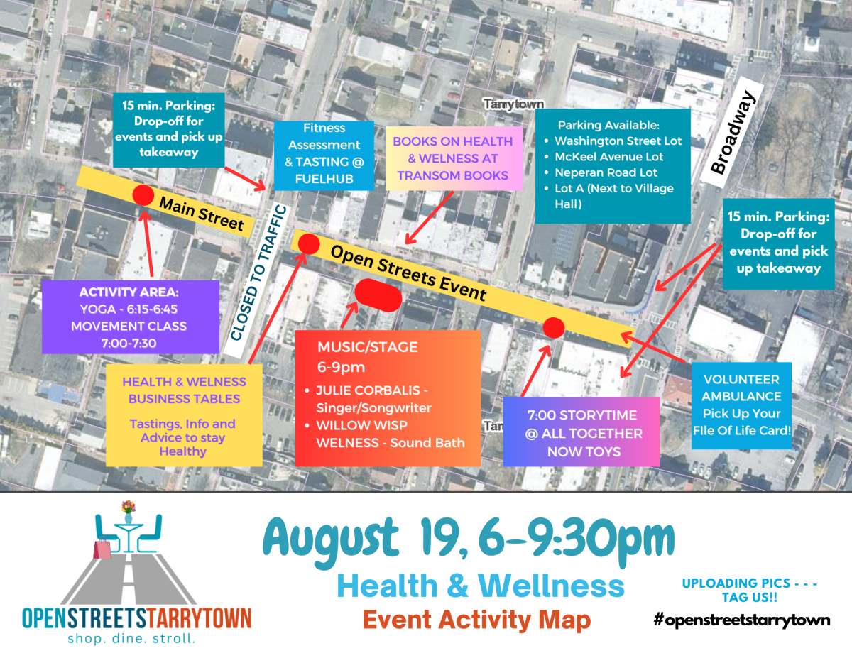 Open Streets Tarrytown Map Helath and Wellness Theme