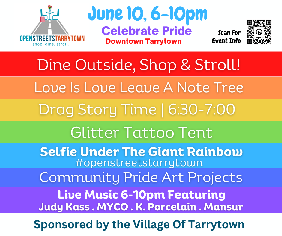 Open Streets Tarrytown Celebrate Pride Flyer 