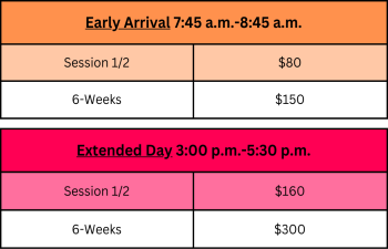 Add-On Day Camp Fees 2026