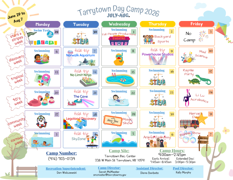 day camp calendar 2026