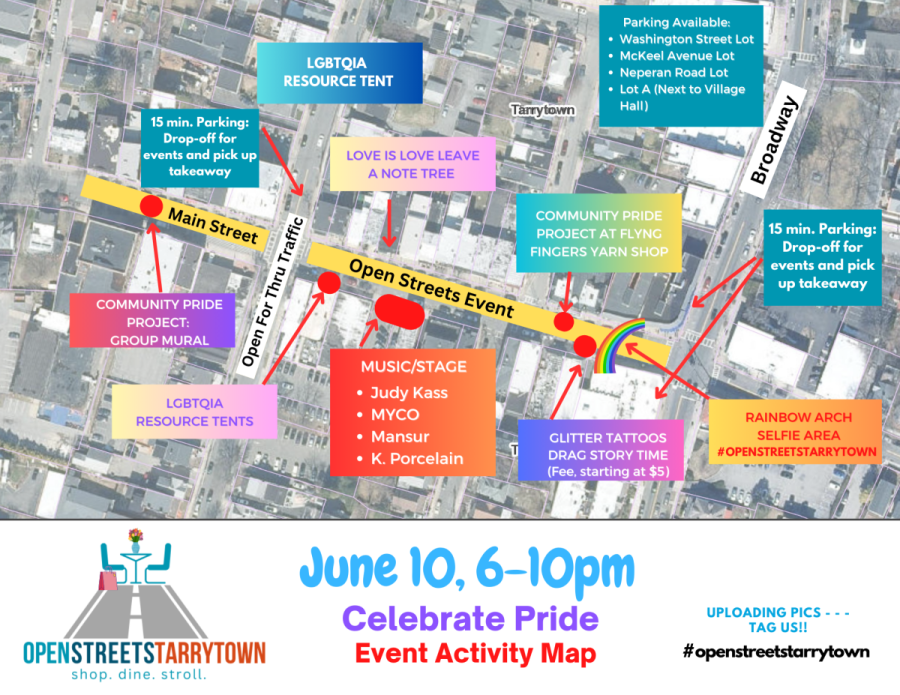 Open Streets Tarrytown Celebrate Pride Activity Map