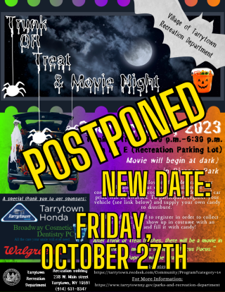 UPDATE: Trunk or Treat & Movie Night is on 10/27/2023