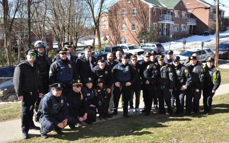 Tarrytown PD Group Photo with Officer Ethan